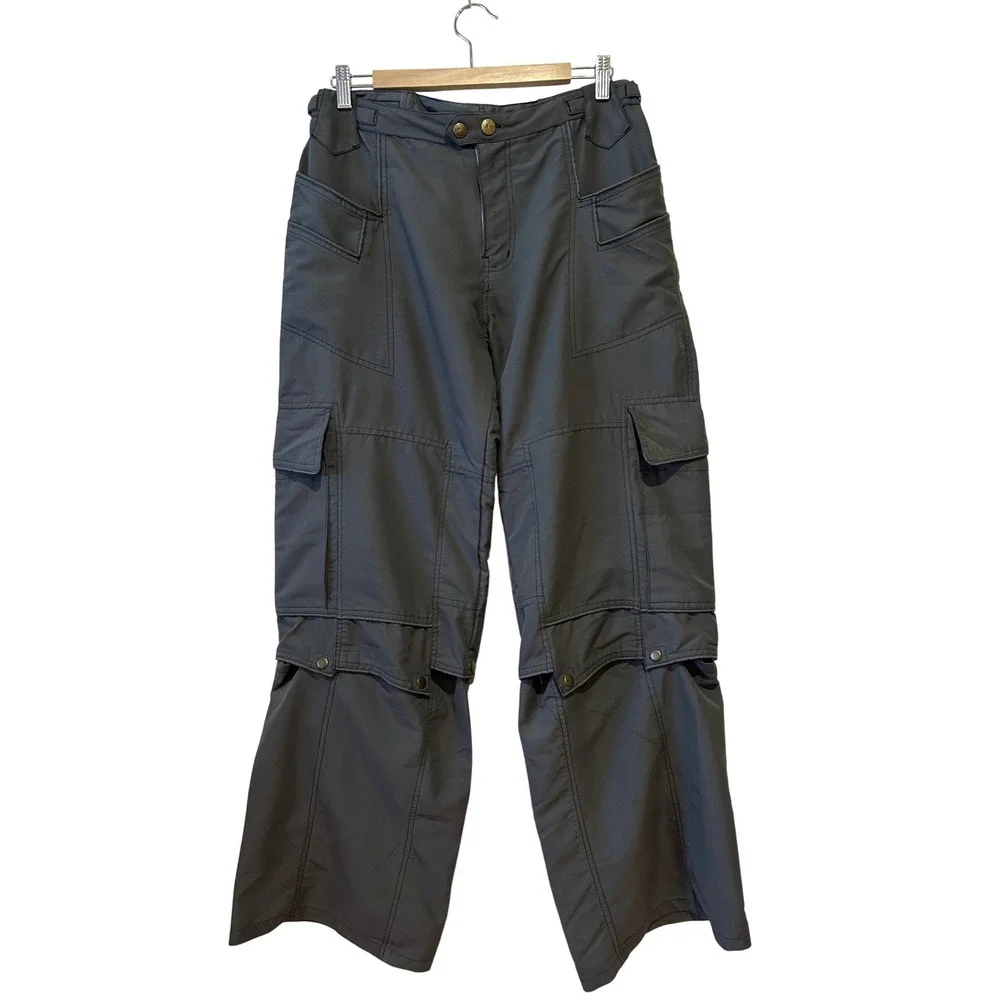Murkobeye Cargo Pants Sz M Gray Convertible Multi Pocket Gorpcore Utility Hiking